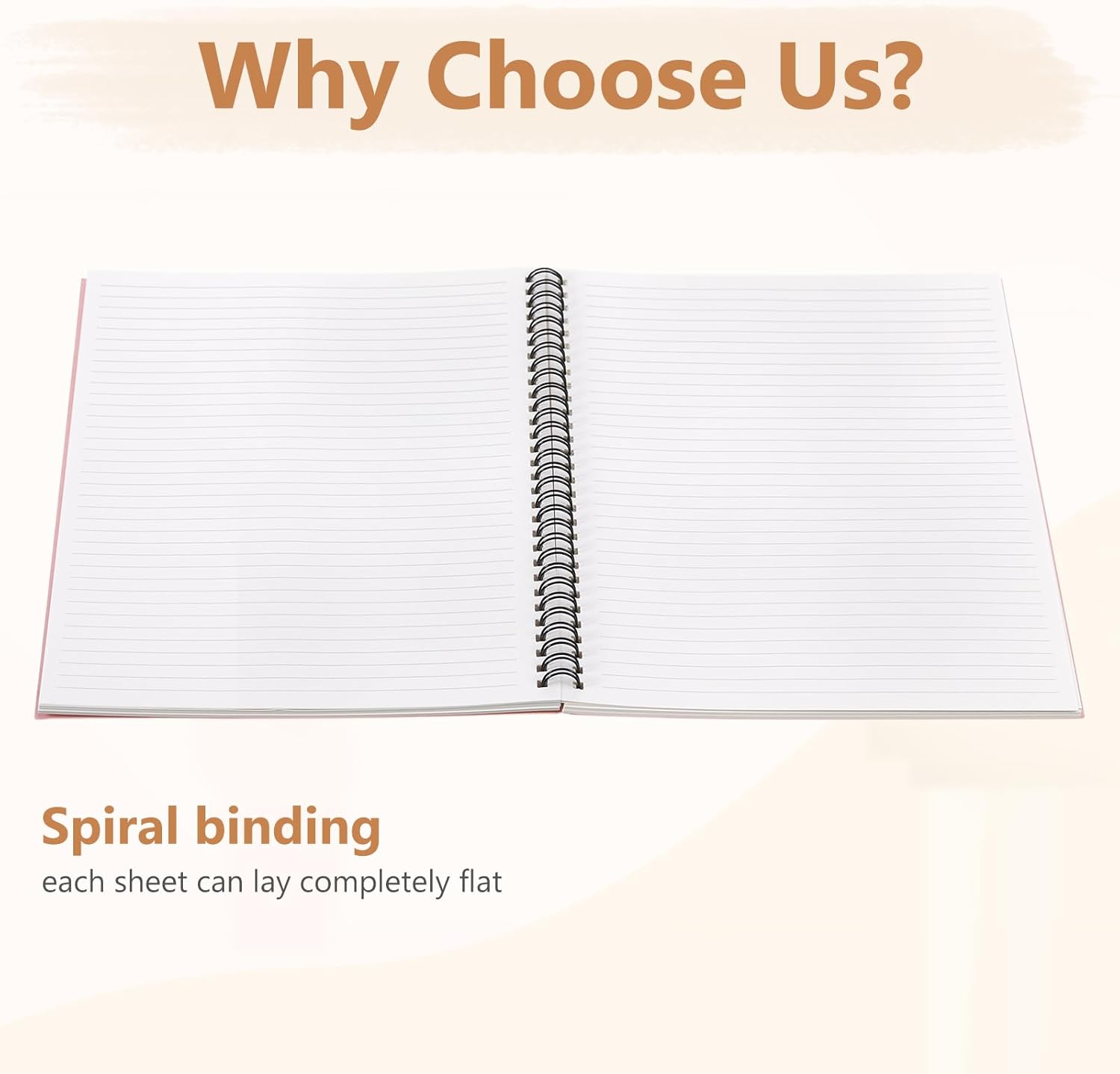 Fuutreo 6 Pack Spiral Notebooks 10.5 x 7.45 Inch College Ruled Journal with Kraft Cover, B5 70 Sheets (140 Pages) for Stundent Study and Office Use(Earthy Tones) - Image 5