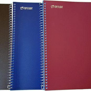 Top Flight Wired 3-Subject Wirebound Notebook (Pack of 3)