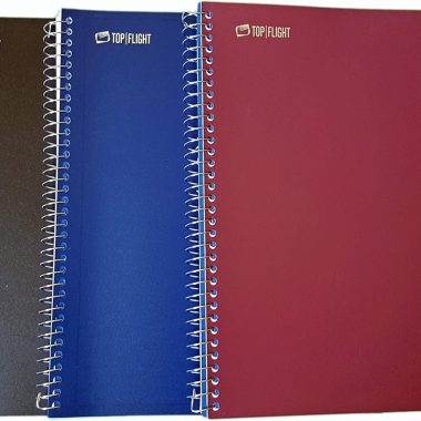 Top Flight Wired 3-Subject Wirebound Notebook (Pack of 3)